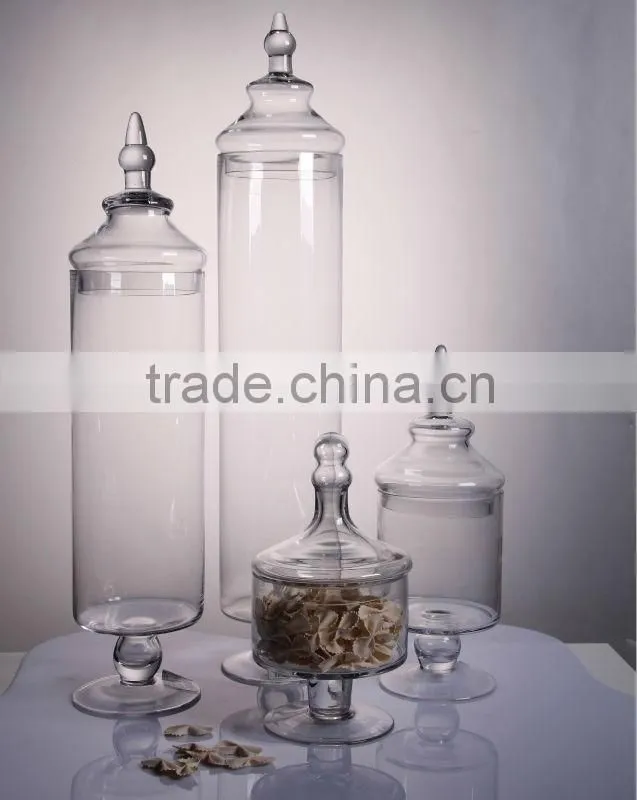 Glass food stand jar