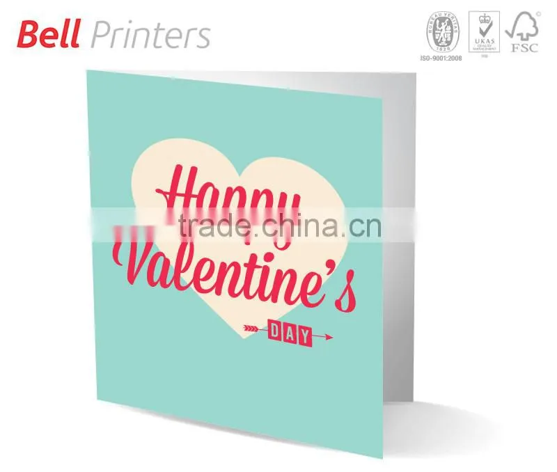 Top selling Valentine day greeting card with quality finishing