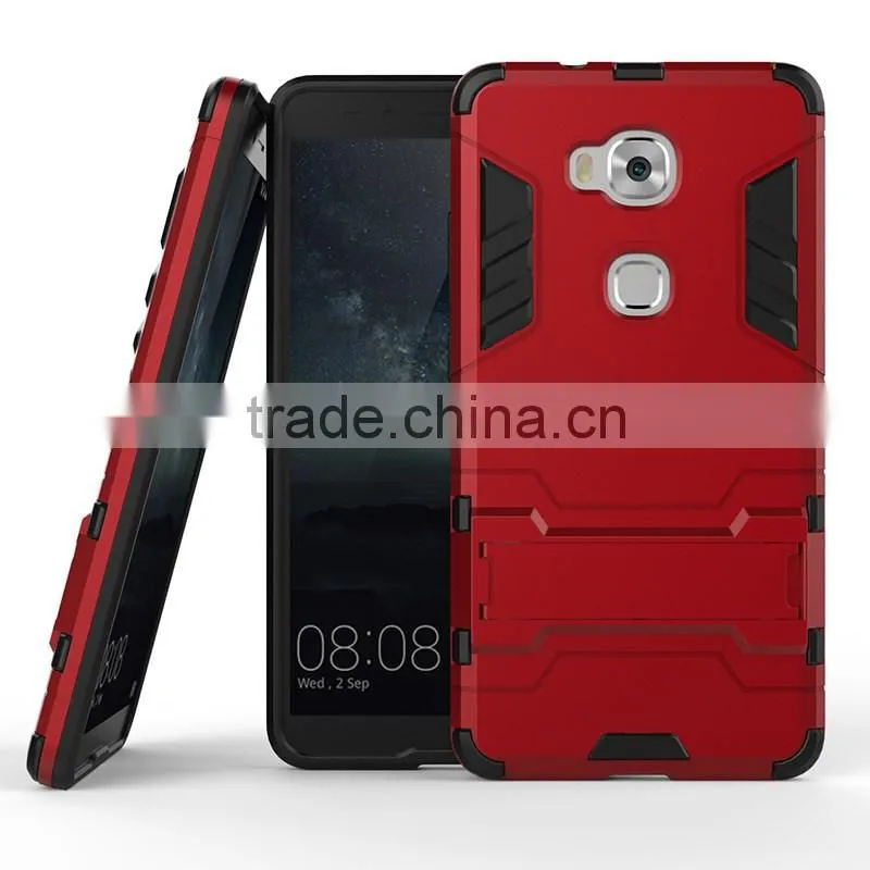 Hybrid Kickstand TPU PC Armor Case Iron Man Cellphone Case For Huawei P8 P8 Lite