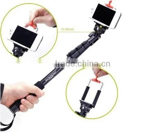 New Style Handheld Mobile Phone Tripod Monopod Aluminum Adjustable 42-123CM Telescopic Camera Extendable Holder with Clip Mount