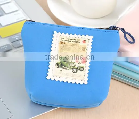 Korean design square shape silicone coin bag