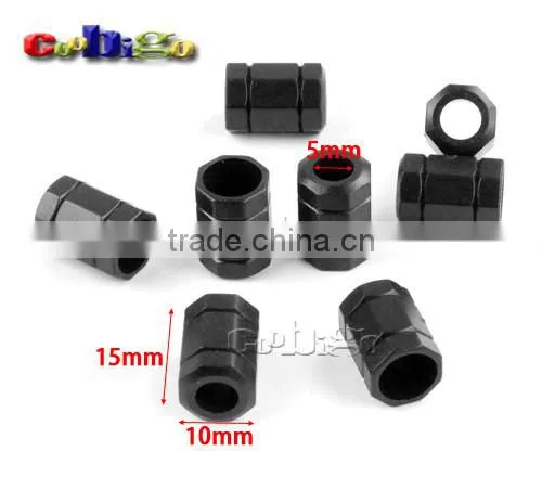 Octagonal Bell Stopper Plastic Cord Ends Toggle With 13/64"(5mm) Rope Paracord Accessories #FLS174-B