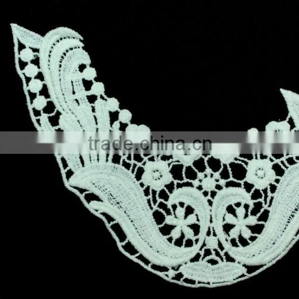 100% Cotton Crochet Lace Fabric Embroidery Guipure Lace Collar for Lace Garment Accessories