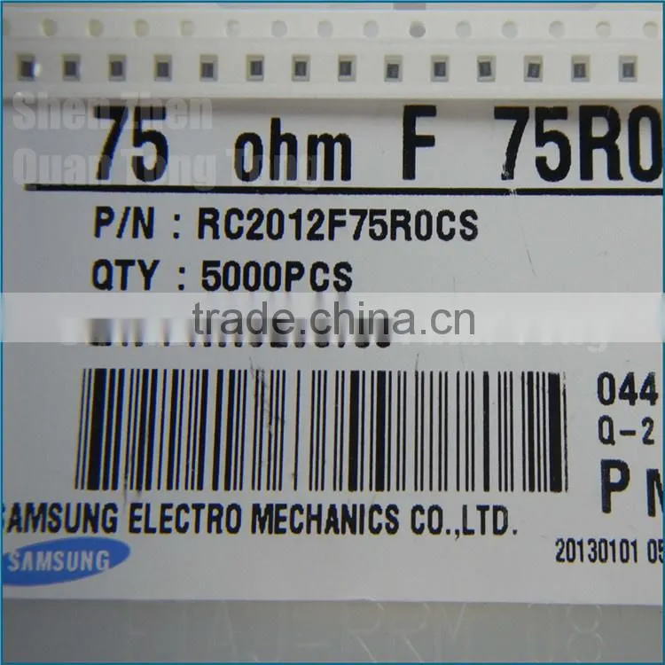 Resistors 0805 75R 1% NEW