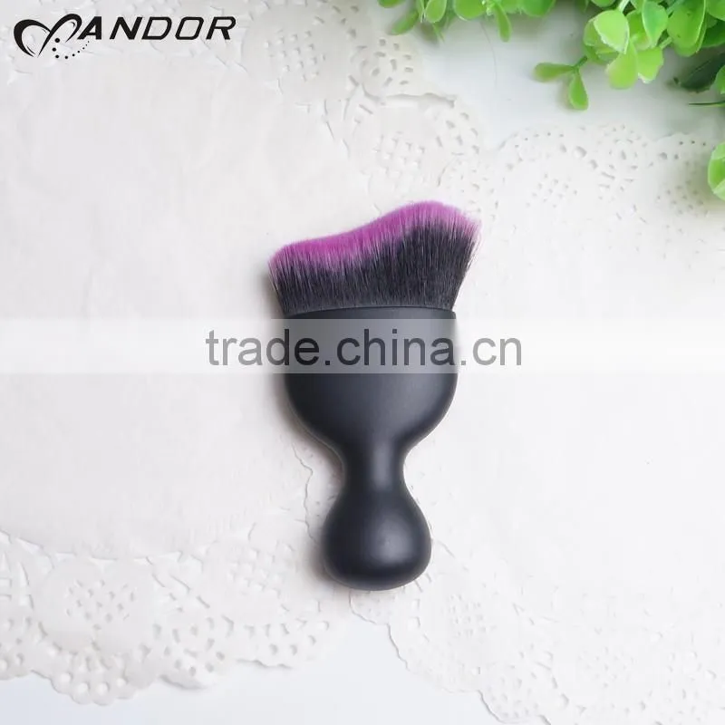 Soft brush hair black handle colored mini concealer brush