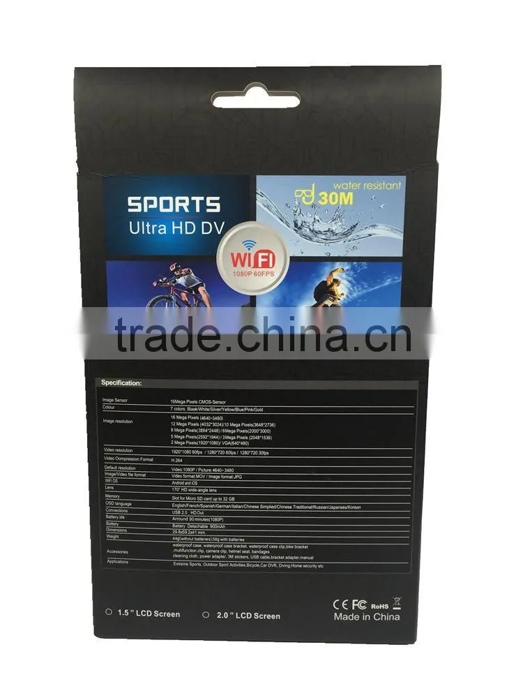 Promotion WiFi Sport Camera 4K SJ4000 1080P 60FPS Sport Action Camera