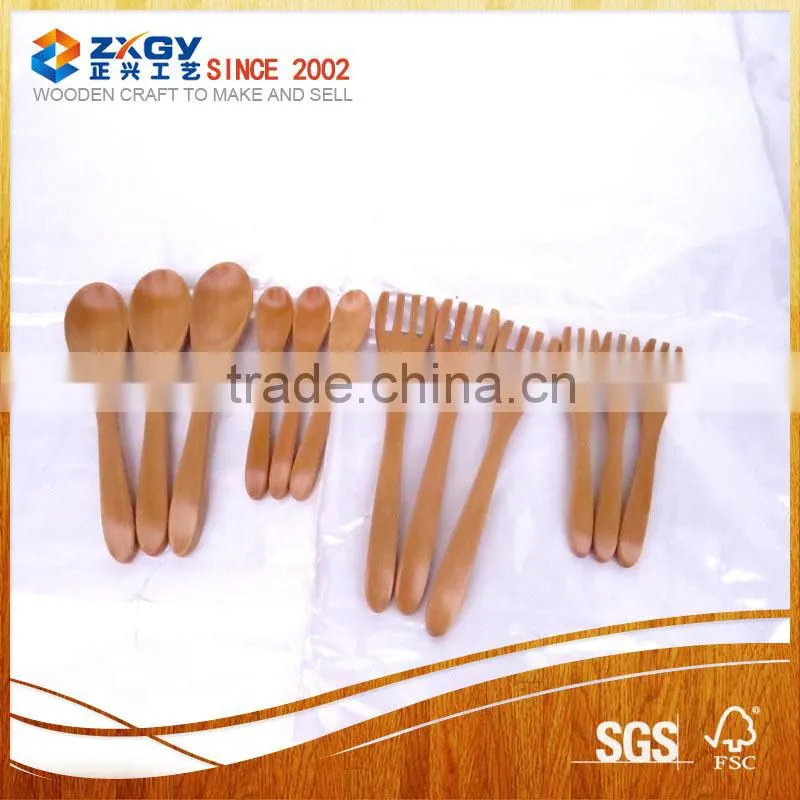 Fork and Spoon Set, Wooden Fork and Spoon Set