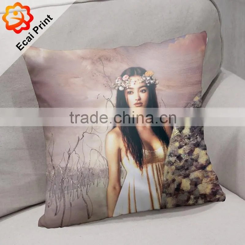 2016 beautiful silky decorative pillow for home