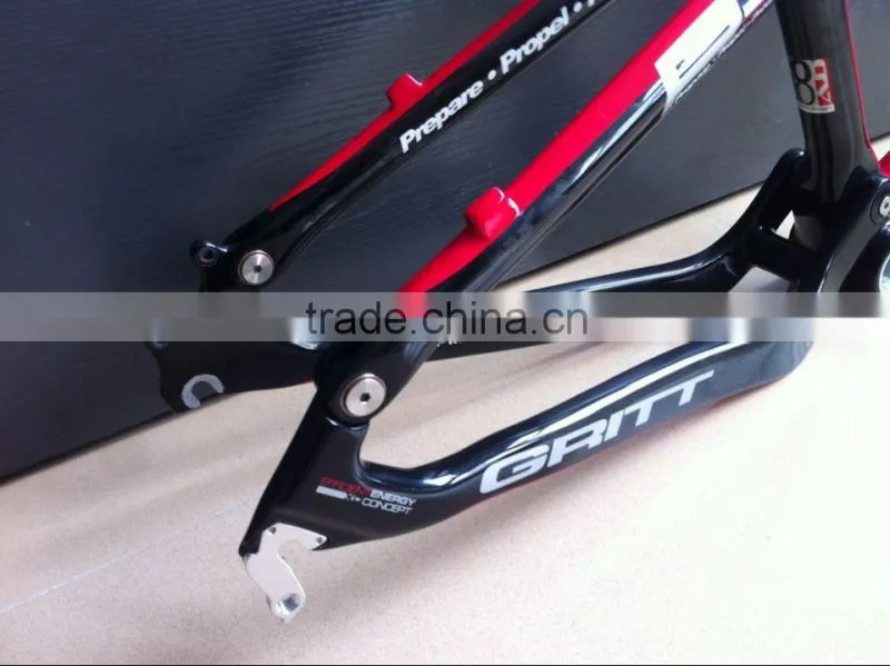 Newest Fashionable style MTB frame full suspension carbon mountain bike frame,UD glossy with logo TOPMOST on frame
