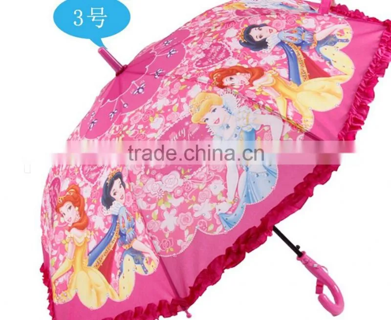 friendly eco different cartoon designs kids umbrella with lace