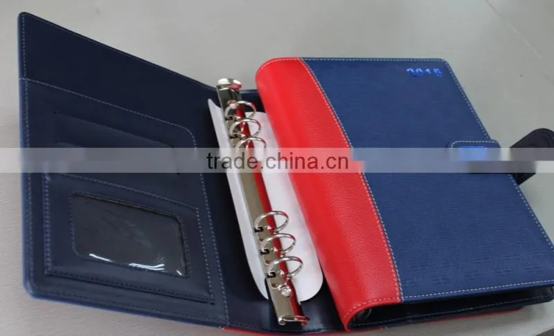 fashional loose-leaf pu leather notebook ,loose-leaf leather notebook cover