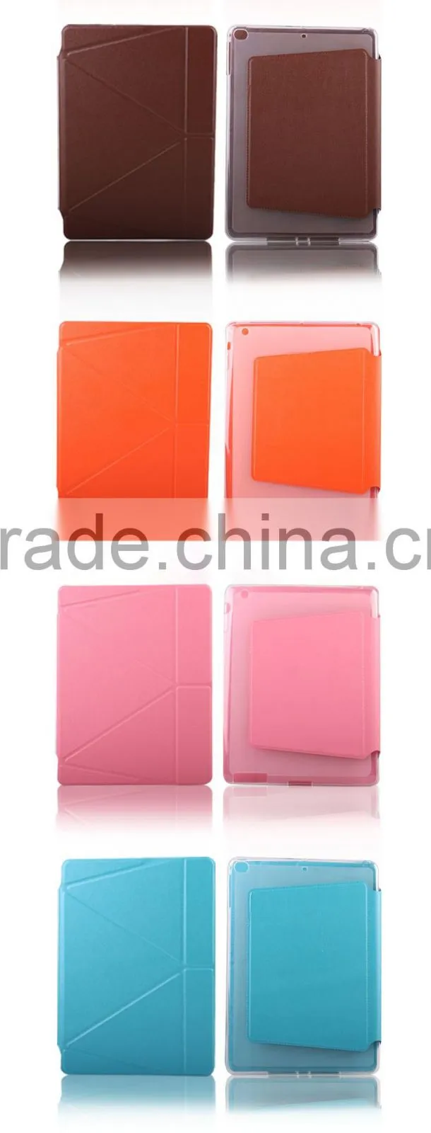 2016 Fashion PU leather back cover for ipad hard phone case