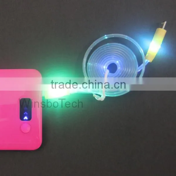 LED light up usb charging charger cable for iphone
