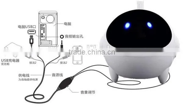 Hot Luminous desktop notebook USB computer speakers 2.0 astronauts mini live sound subwoofer sound