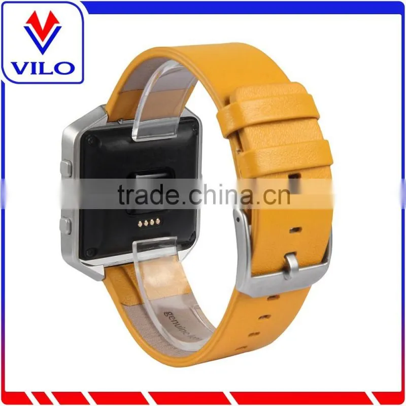 Classical genuine leather watch band for Fitbit blaze leather real strap
