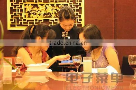 9.7 inch wireless e-menu order system for restaurant