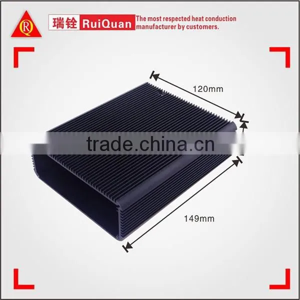 Custom Black anodized Aluminum Extruded Electronic Enclosures