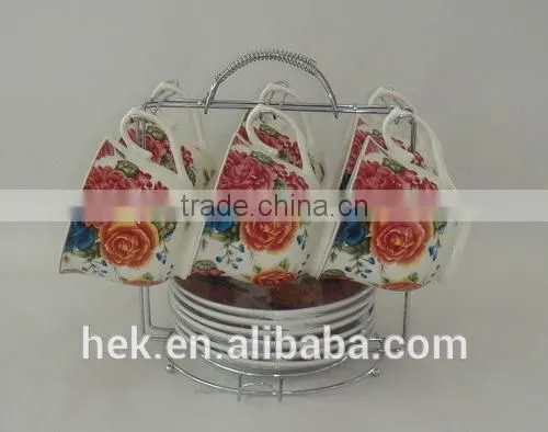 bone china coffee tea cup and saucer stands