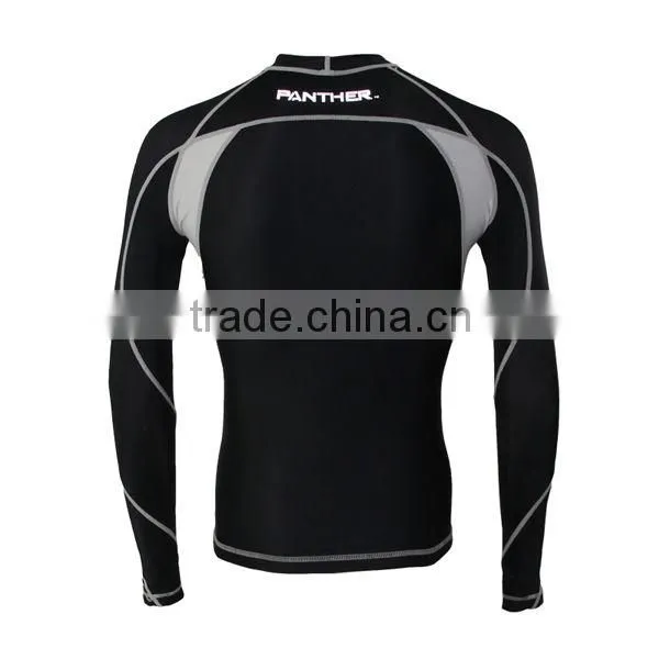 Lycra sports clothing compression top shirts with custom logo