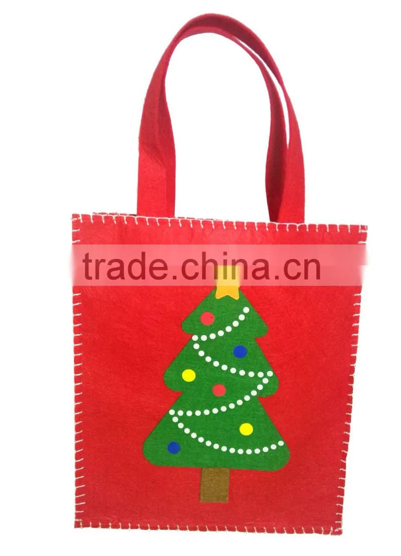 high quality decorative whole sell red christmas tree bags for shopping and wrapping