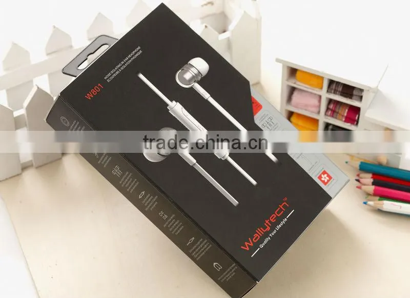Wallytech 2014 Latest Metal Earphones with Microphone and Volume Remote for Android