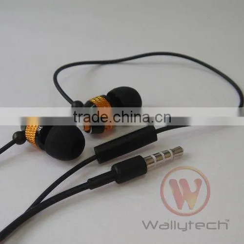 Wallytech Metal Stereo Earphone For iPhone For iPad For iPod