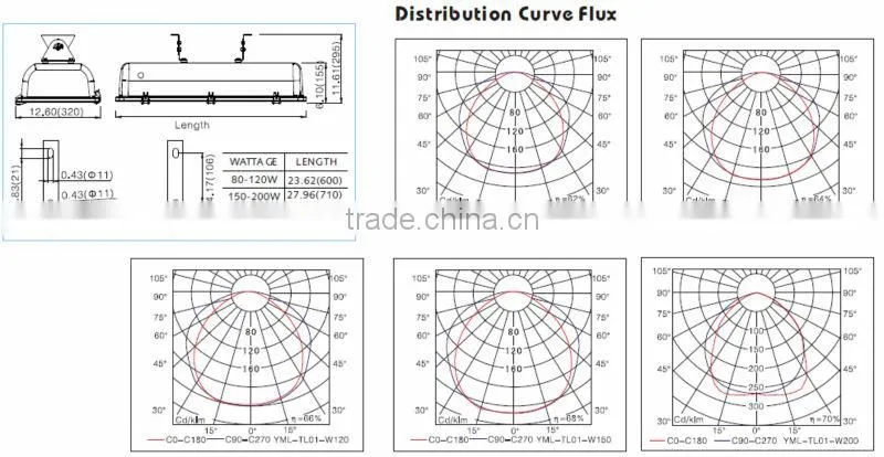UL ETL CE ROHS High Power Induction Long life-span ETL Tunnel Lamp