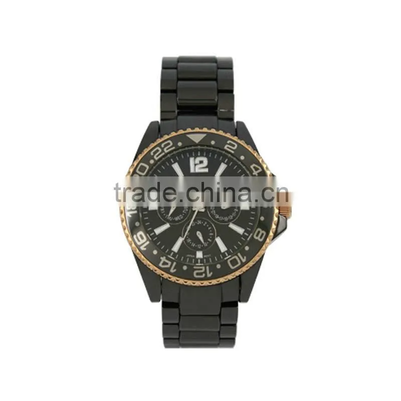2013 new high-end branded white ceramic chronograph watch
