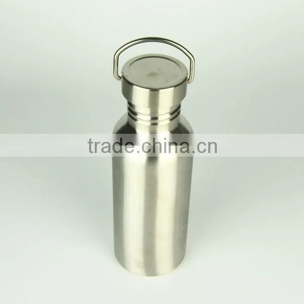 750ml Portable Single Wall Stainless Steel Water Drinking Bottle