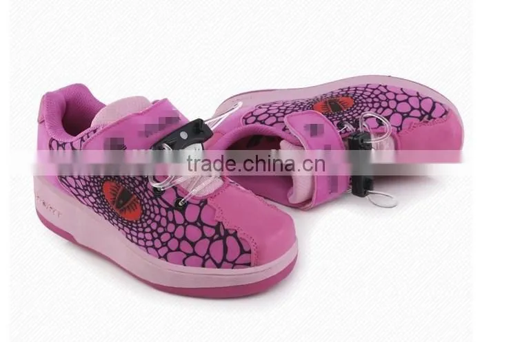 High quality fashion kids roller shoes with retractable one wheel