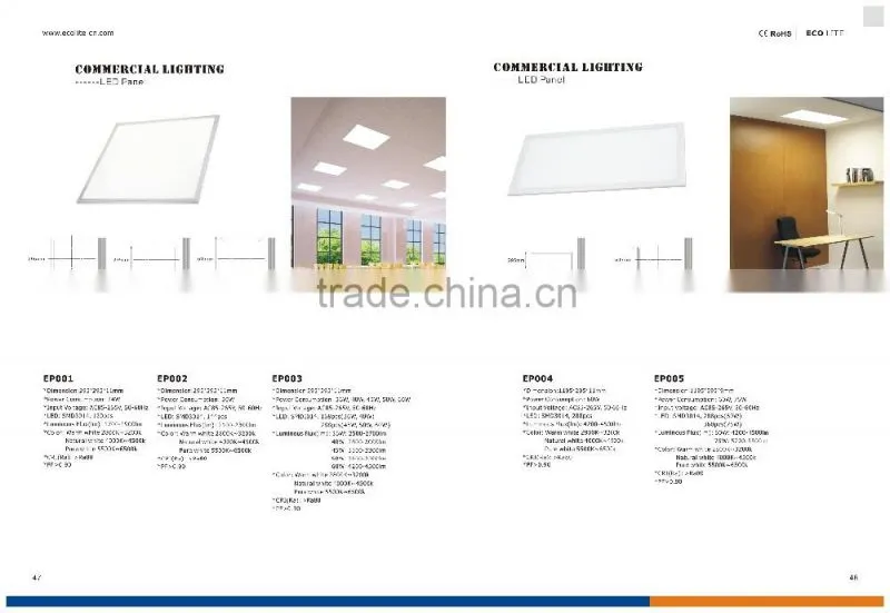 CE RoHS certificated square 36W LED elevator ceiling light panel