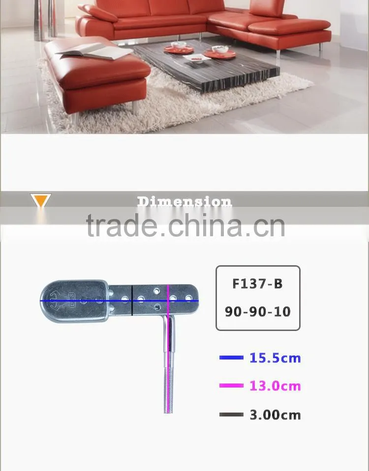 hardware supplies 90 degree spring locking hinge adjustable furniture headrest recliner sofa headrest mechanism