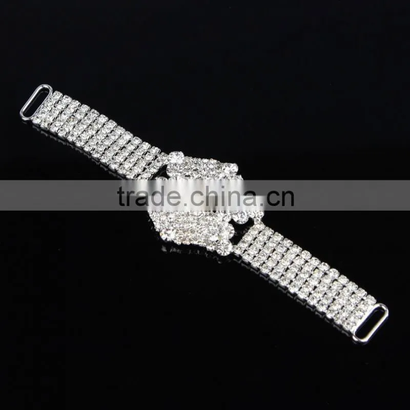 High Quality Sexy Crystal Rhinestone Bikini Connectors For Swimwear 14*3.6cm