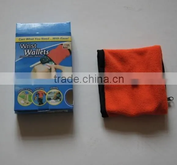Alibaba express TV hot wrist wallet / wrise key bag / travel wallet bag