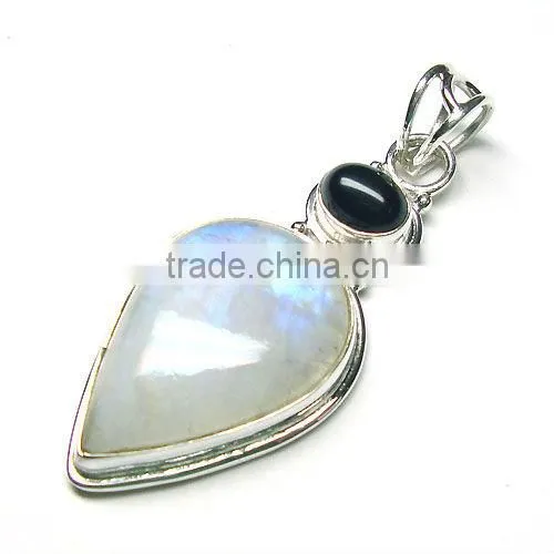 Semi precious gemstone jewelry 925 silver citrine pendant