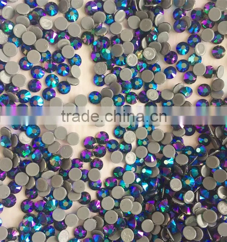 euro hotselling high quality strong glue 5mm emerald AB scarf hotfix rhinestone