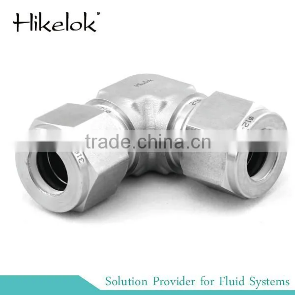 Super duplex 2507 Titanium aluminum Brass 6000 psi 1/16" 1/8" 1/4" 3/8" 1/2" 1/4" 1" double ferrule elbow