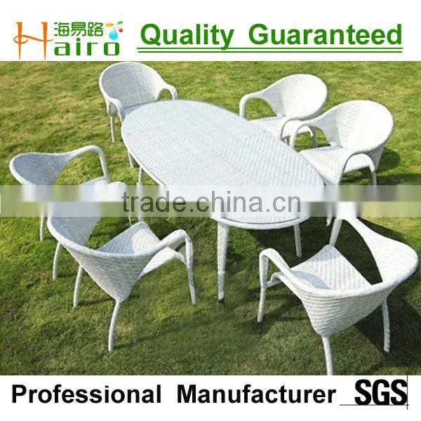 PE rattan and aluminum plastic garden chairs and tables
