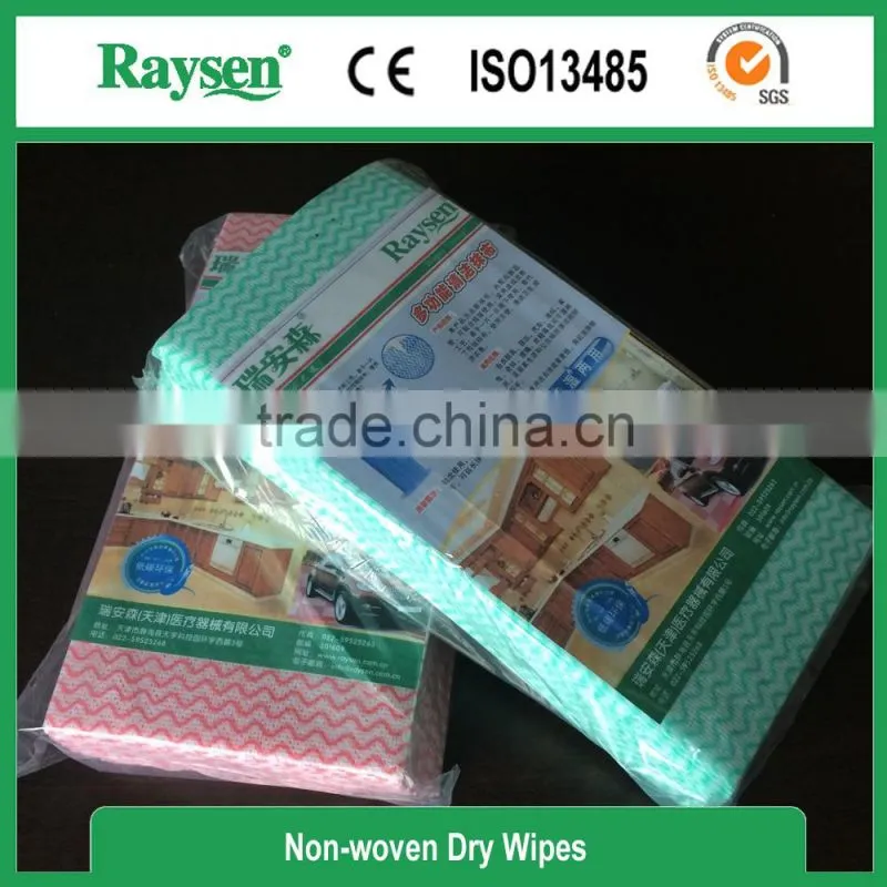 Floor cleaning non woven wave wiper