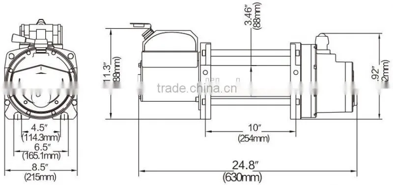 Used 15000lbs hydraulic bumper winch truck forsale NVD15000
