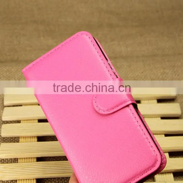 High Quality Leather Folio Flip Case Cover with Wallet and Card Slot for Samsung GALAXY S4 mini i9190