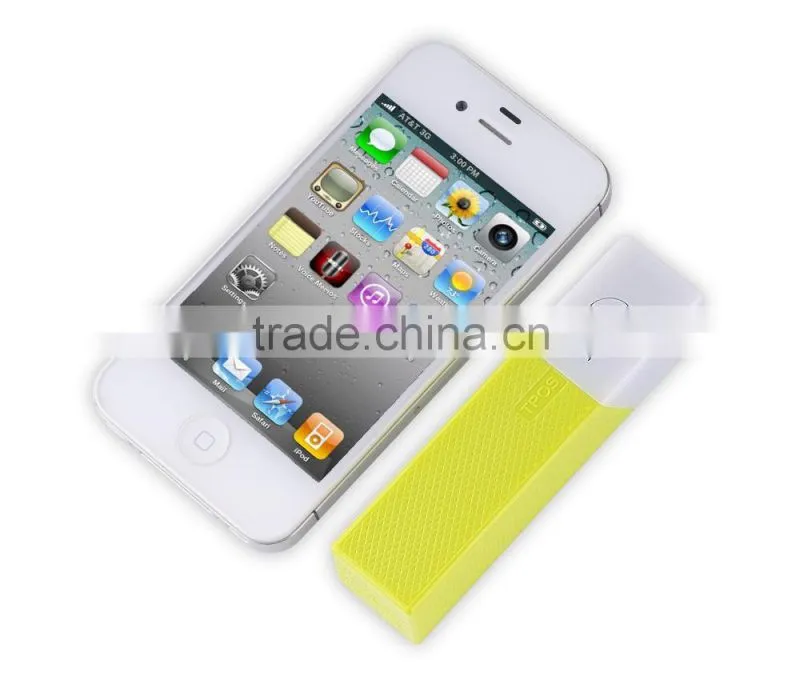 TPOS Lipstick power bank mini battery pack smart slim mobile charger with 2000mah for mobiles,MP3,MP4,electron