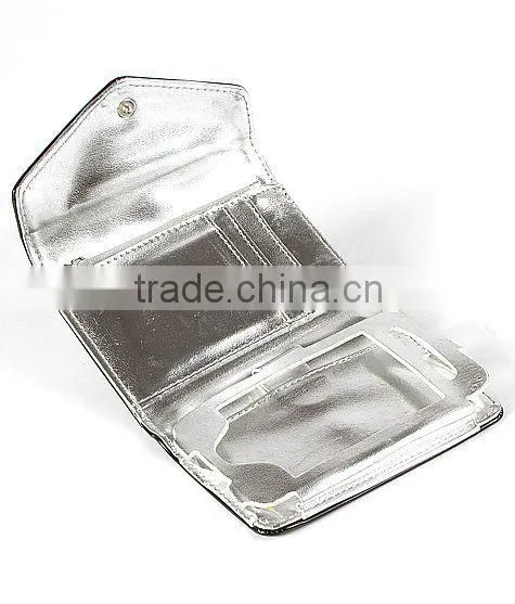 stylish pu/pvc foldover wallet for Iphone
