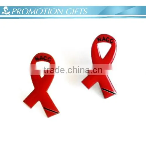 custom metal aids cancer ribbon badge