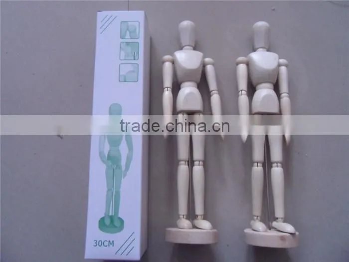2016 new unfinished 12" wooden drawing manikin