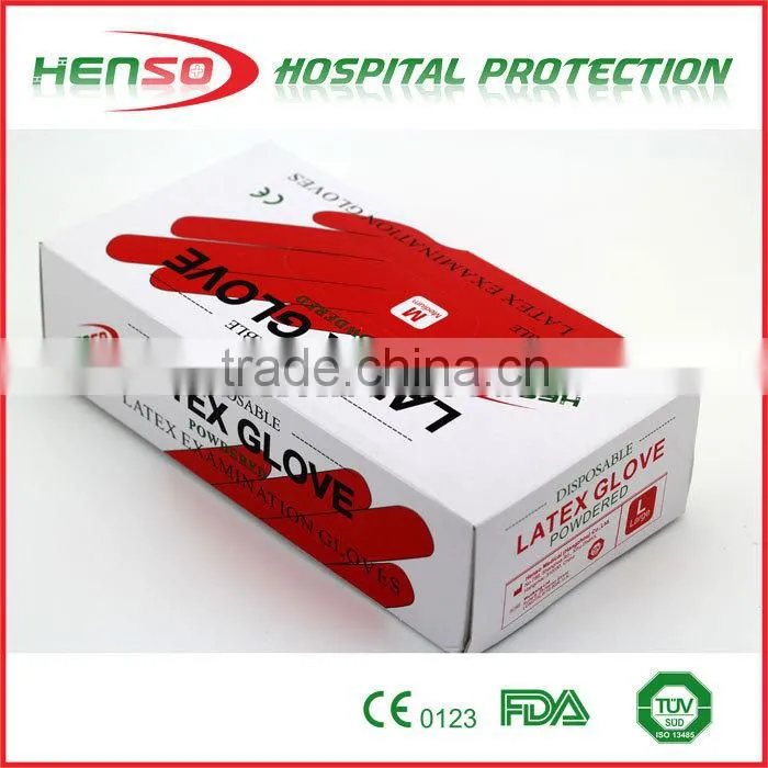 Henso Pre Powdered Latex Examination Gloves