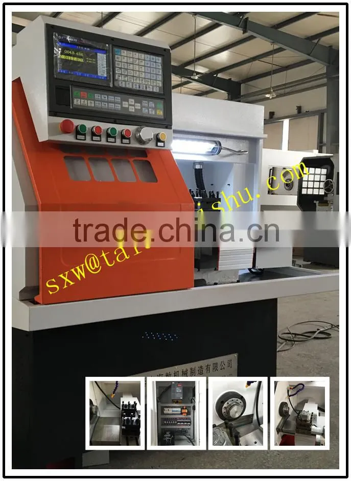 CNC lathe with automatic feeding device hydraulic oil power