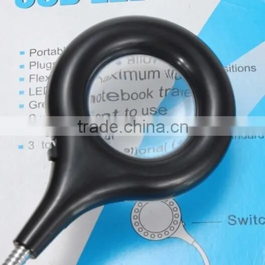 Flexible 18 LED USB light with Magnifer / Lamp Magnifer For Laptop / usb led light flashing