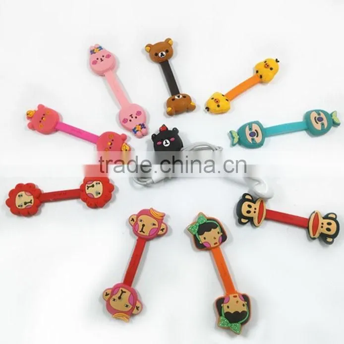 Cartoon Custom Shaped Cute Rubber Headphones cable winder