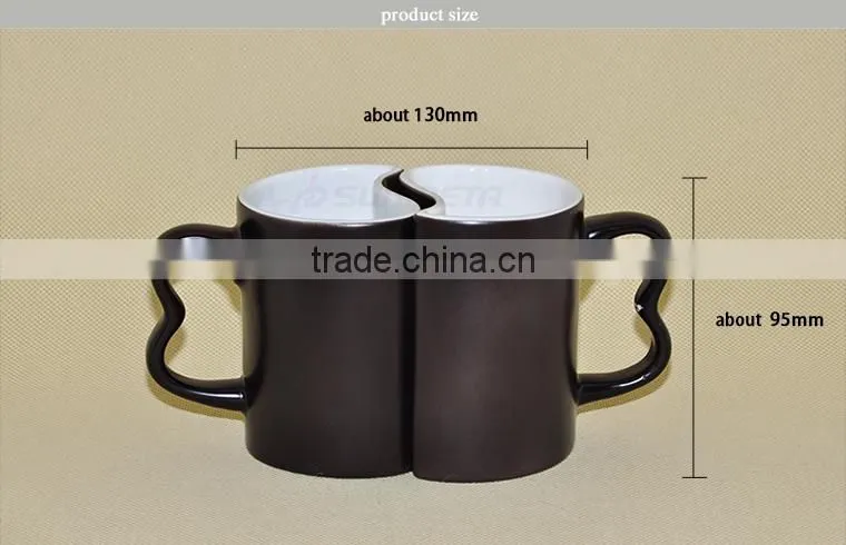 11oz blank sublimation color changing magic couple mug
